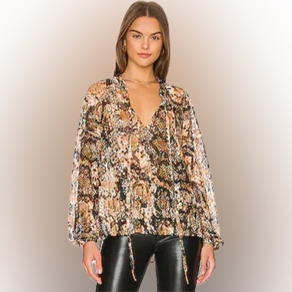 Free People Women’s Out For The Night Top XS Snake Combo - Picture 1 of 12